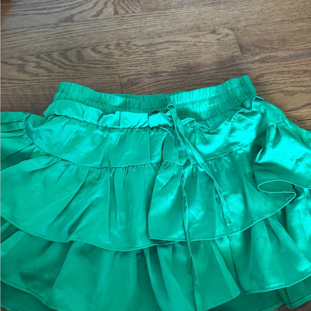 Multicolored Mini Bubble Skirt with Ruffled Tiers